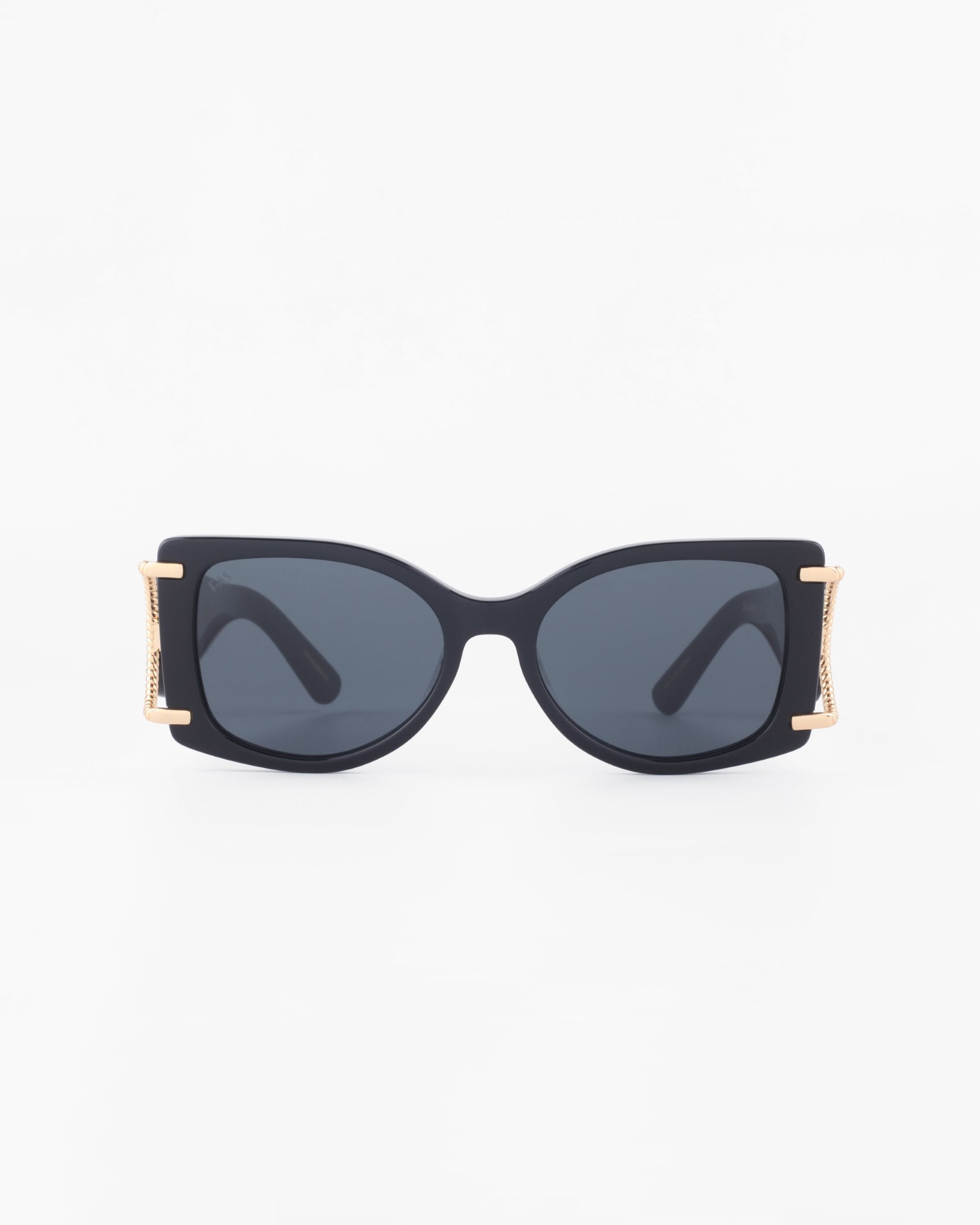 Black glasses with gold sides hotsell