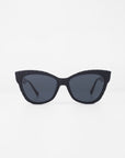 Crocodile Sunglasses, Black. Front Image. 