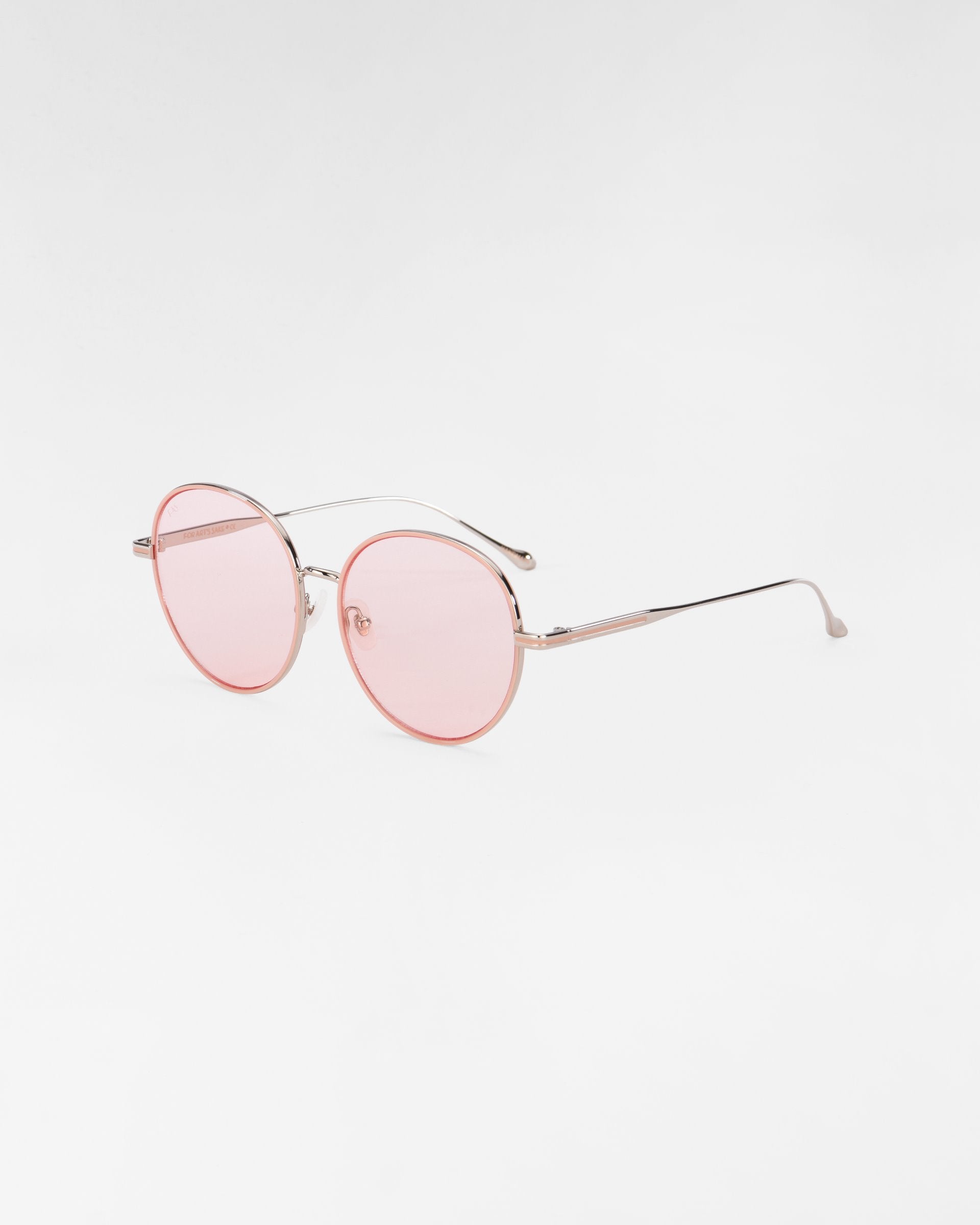 Pink lens round sunglasses best sale