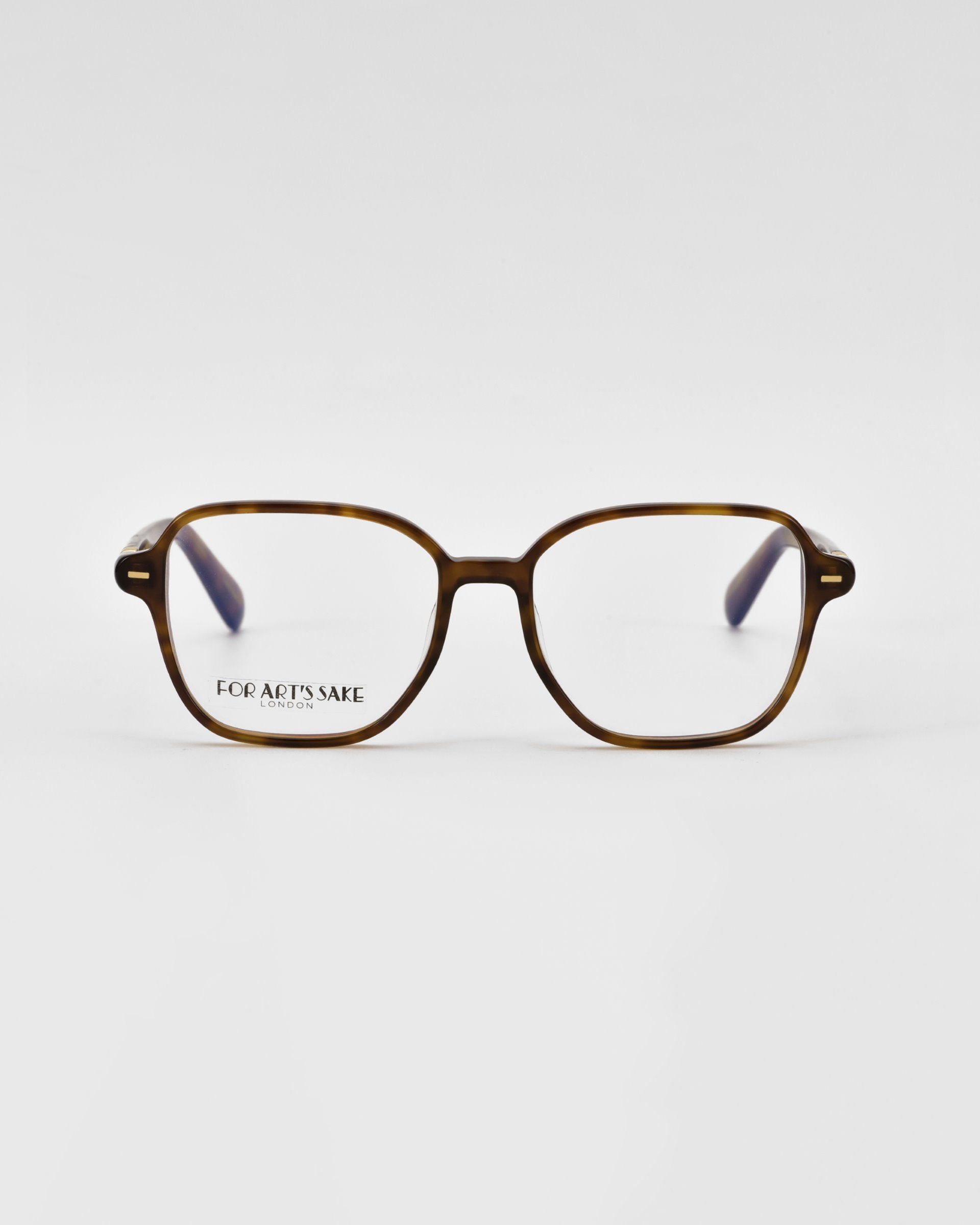 Charm Brown optical glasses displayed against a clean white background by For Art&#39;s Sake.