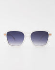 A pair of For Art's Sake® Shadyside sunglasses with shatter-resistant nylon lenses and gold-plated temple details, displayed against a plain white background.