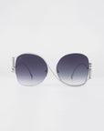 The Sapphire Sunglasses in Black. Front view. 