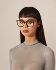 Azure Opticals, Black, Model Image. 