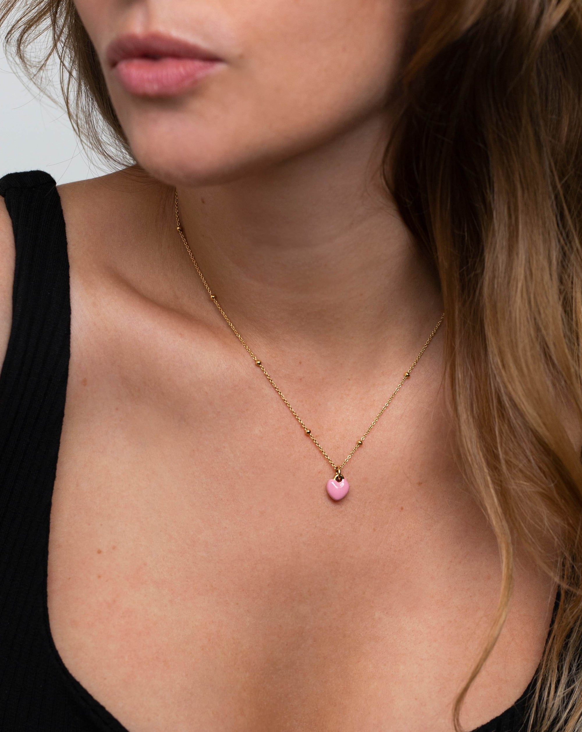 The Kiss Mini Necklace Pink - FOR ART&#39;S SAKE®